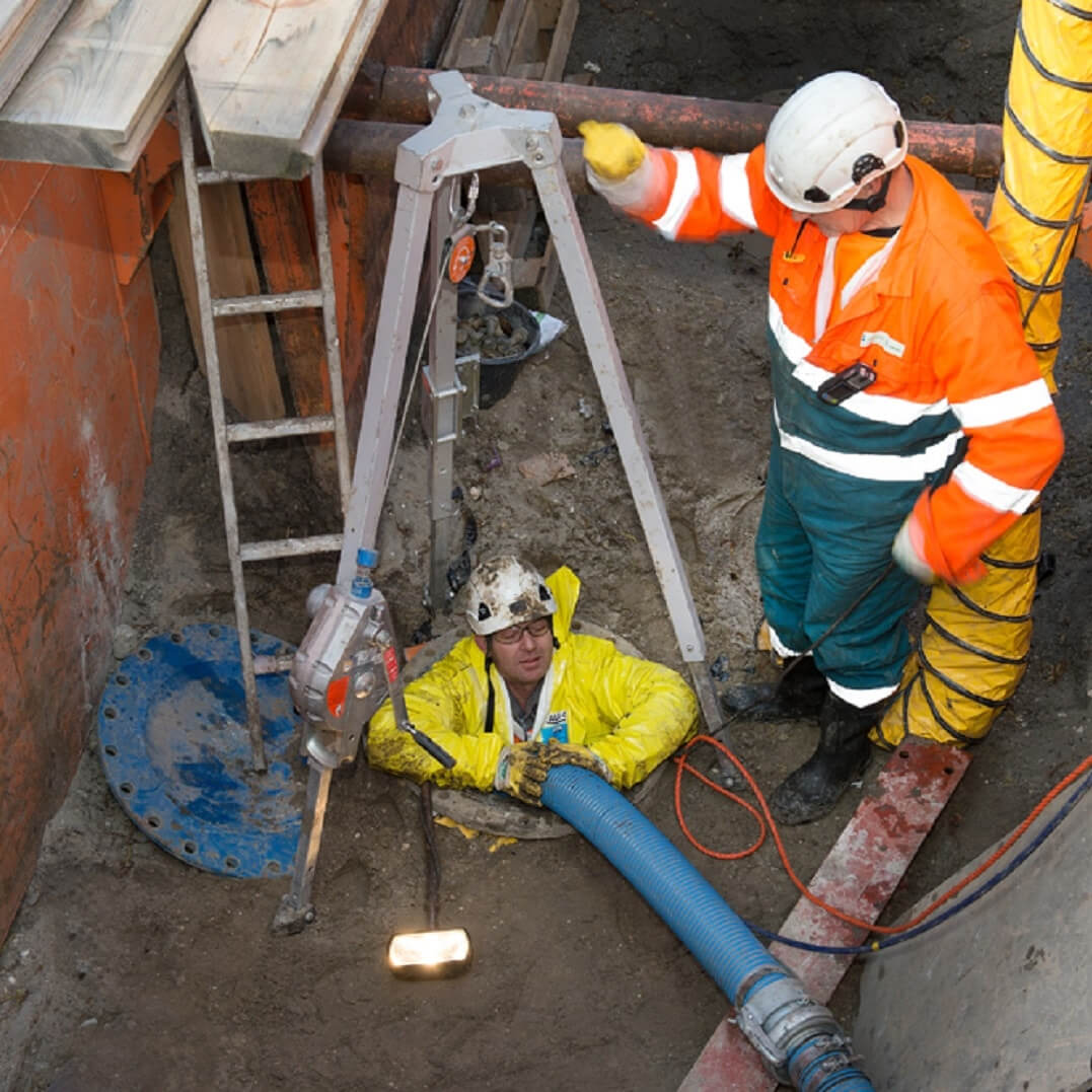 Schuimbeton reparatie persleiding