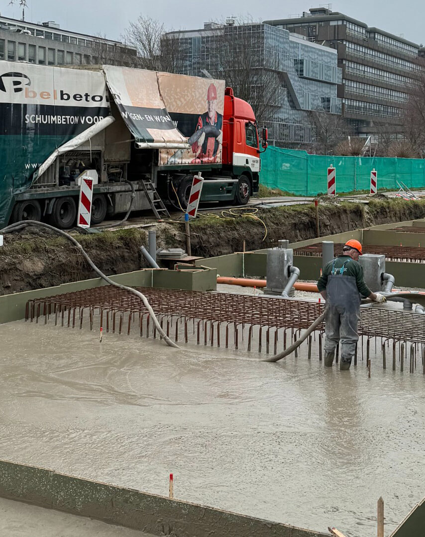 Schuimbeton wegenbouw lichtgewicht