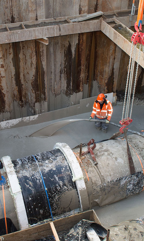 Vulmateriaal voor vervallen leidingen