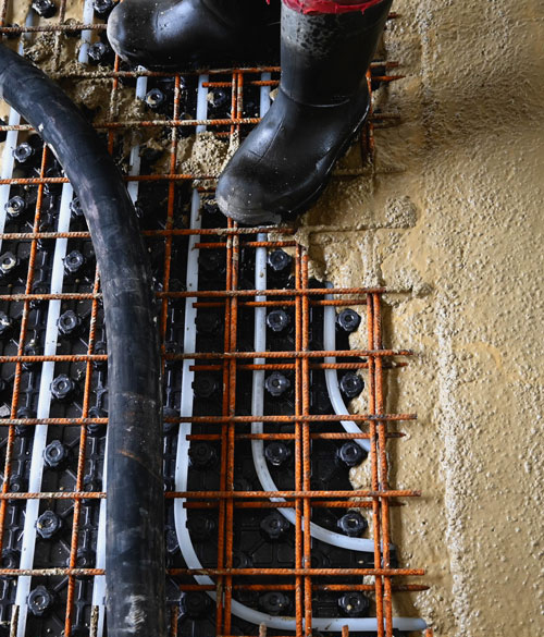 Schuimbeton en vloerverwarming