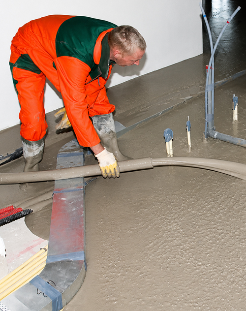 Vloeruitvulling met schuimbeton