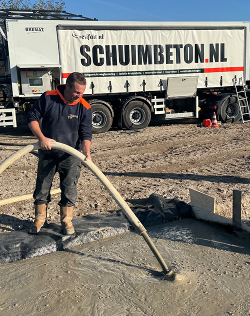 Werkwijze kadeconstructies met schuimbeton Werkwijze kadeconstructies met schuimbeton
