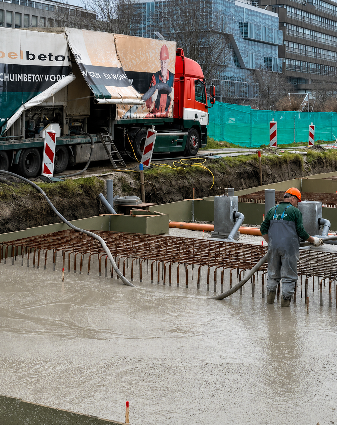 Werkwijze bij evenwichtsfundering in de infra